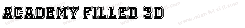 Academy Filled 3D字体转换